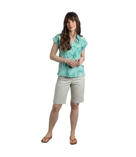 Womens/ladies Alia Printed Jersey Top Aqua Weird Fish