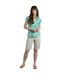 Womens/ladies Alia Printed Jersey Top Aqua Weird Fish-1