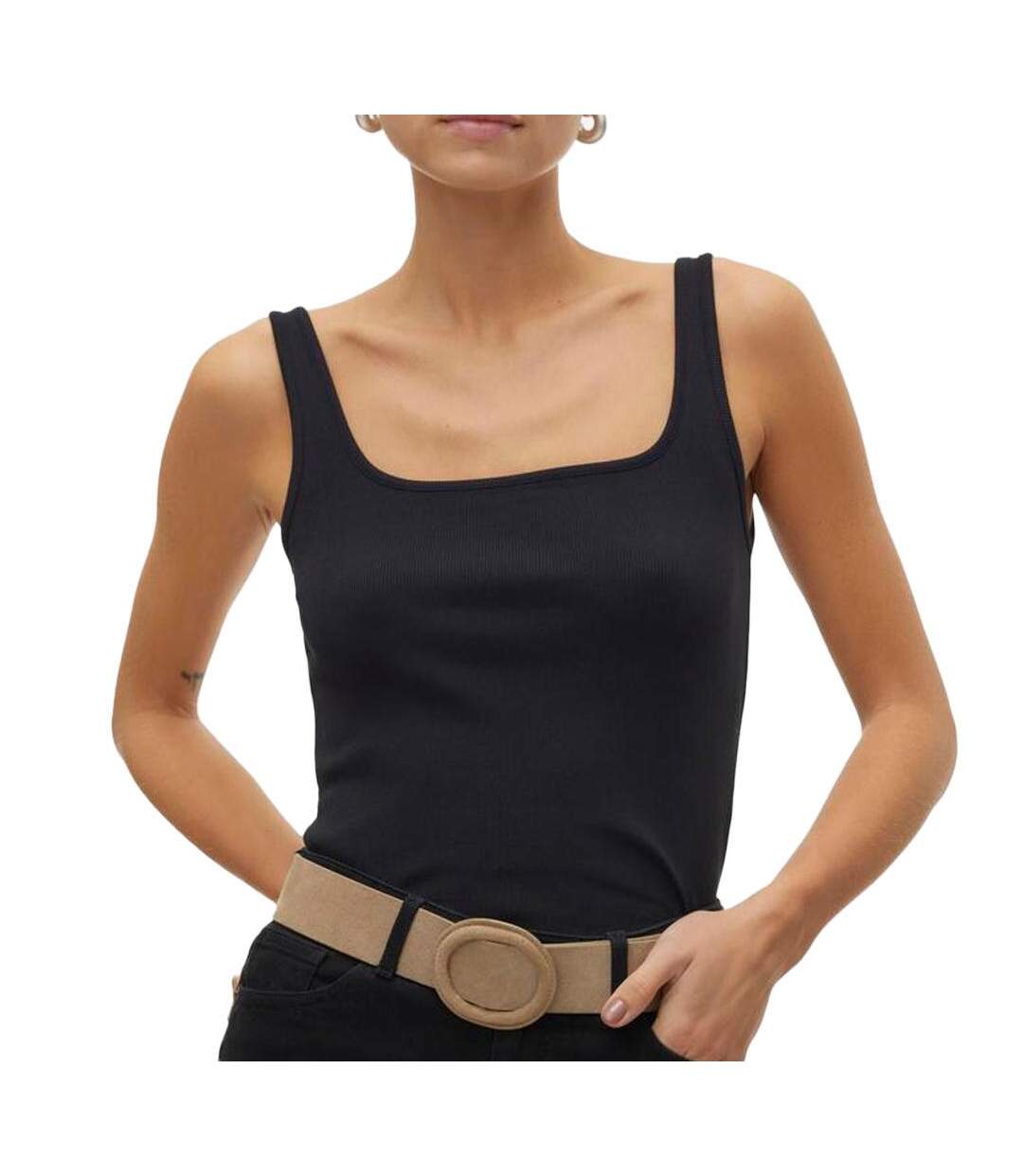 Débardeur noir femme vero moda chloe - l-1