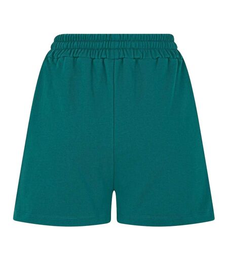 Womens/ladies Verdant Cotton Shorts Earth Green Red Run