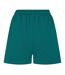 Womens/ladies Verdant Cotton Shorts Earth Green Red Run-2