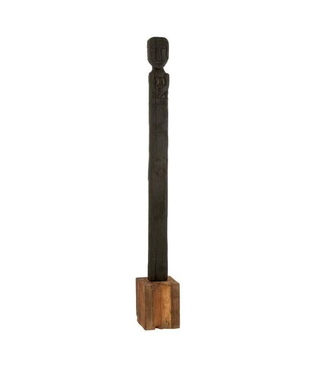 Statue Déco en Bois Kuru 160cm Noir