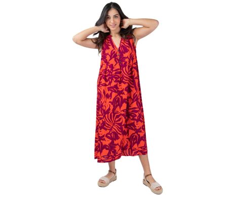 Robe longue été coupe ample MAITA fluide et légère Coton Du Monde