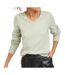 Pull Col V Vert Clair Femme Vila 69 - L-1