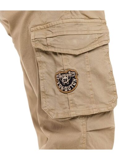 Pantalon droit homme type cargo en canvas avec patchs Fight Vondutch