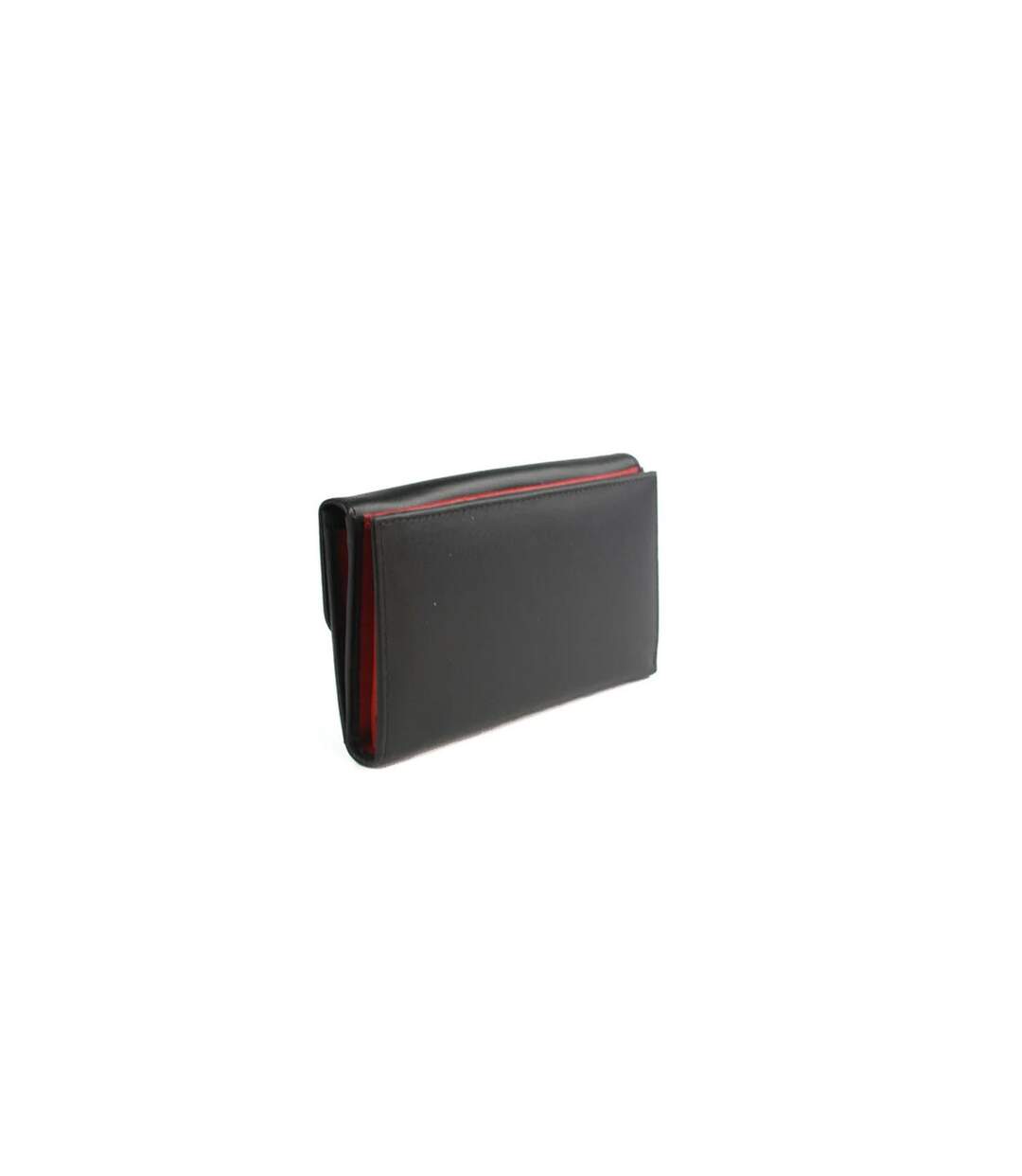 Bridget Contrast Leather Purse One Size Black Red Eastern Counties Leather-3