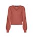 Pull terracotta femme vero moda holly karis - m-1