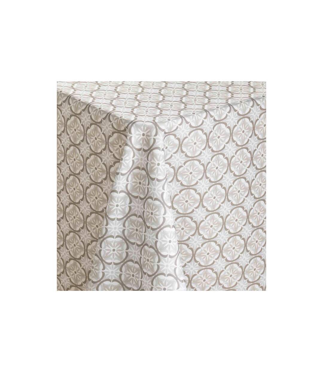 Nappe Antitache Imprimé Costaria 145x240cm Naturel-3