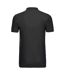 Mens pique stretch polo shirt black Russell