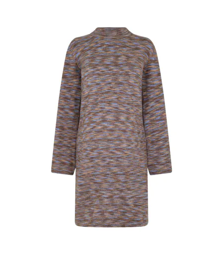 Robe Pull Femme Marron Sombre Mamalicious