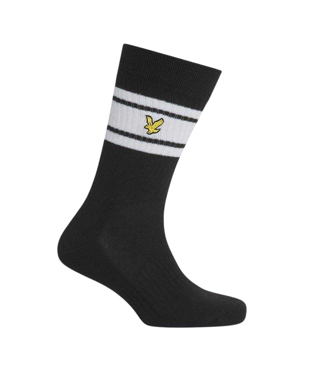 Mens Ackley Crew Socks Black Lyle & Scott-4