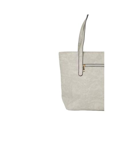 Womens/ladies trish stitched tote bag one size grey Dorothy Perkins