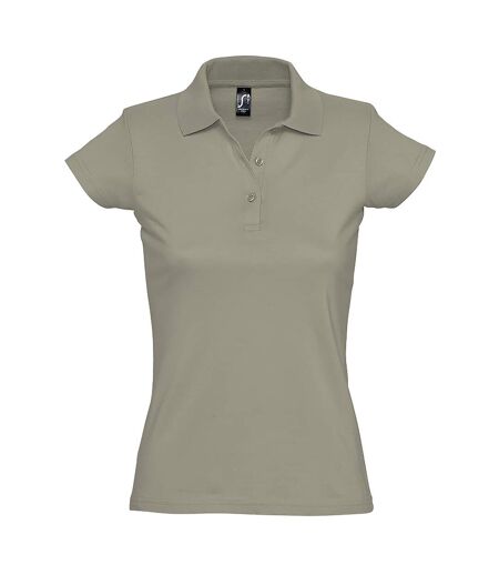 SOLS Womens/Ladies Prescott Short Sleeve Jersey Polo Shirt (Khaki)