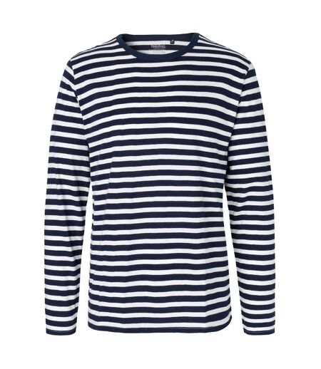 T-shirt Homme Blanc Bleu Marine Neutral