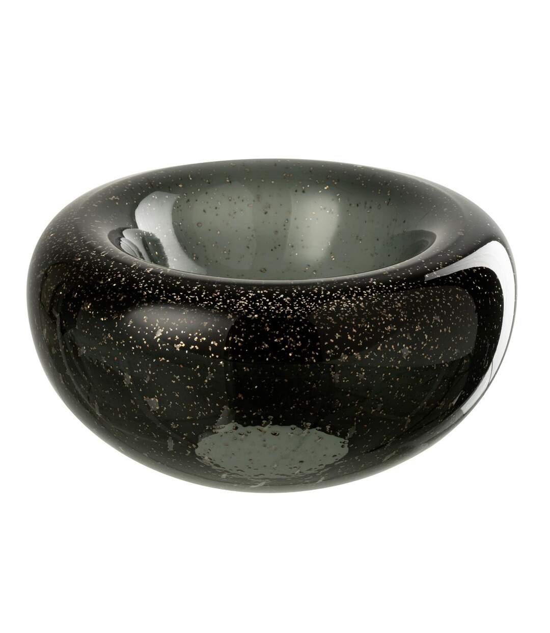 Coupelle Déco en Verre Carol 26cm Noir-1