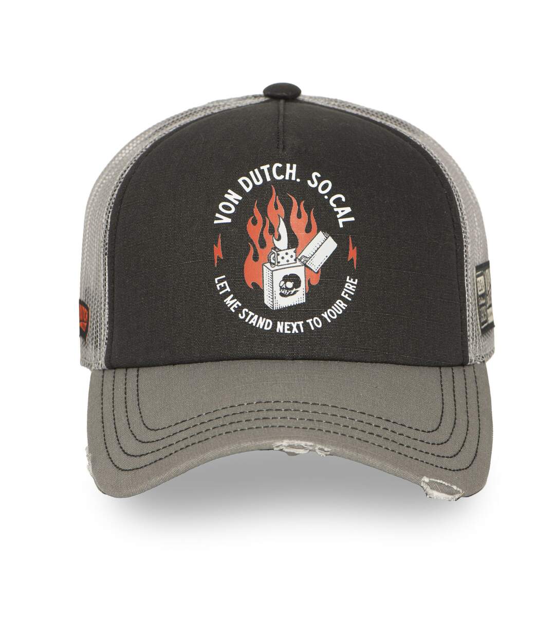 Casquette trucker avec filet souple effet bamboo avec print Crew Vondutch-2