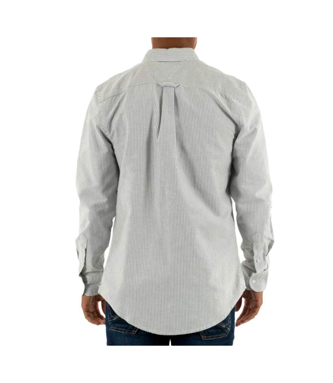 Chemise rayures vert/blanc homme tommy hilfiger  slim stripes-2