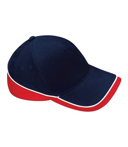 Casquette Teamwear Competition Bleu Marine Rouge Classique Blanc Beechfield