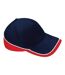 Casquette Teamwear Competition Bleu Marine Rouge Classique Blanc Beechfield-1