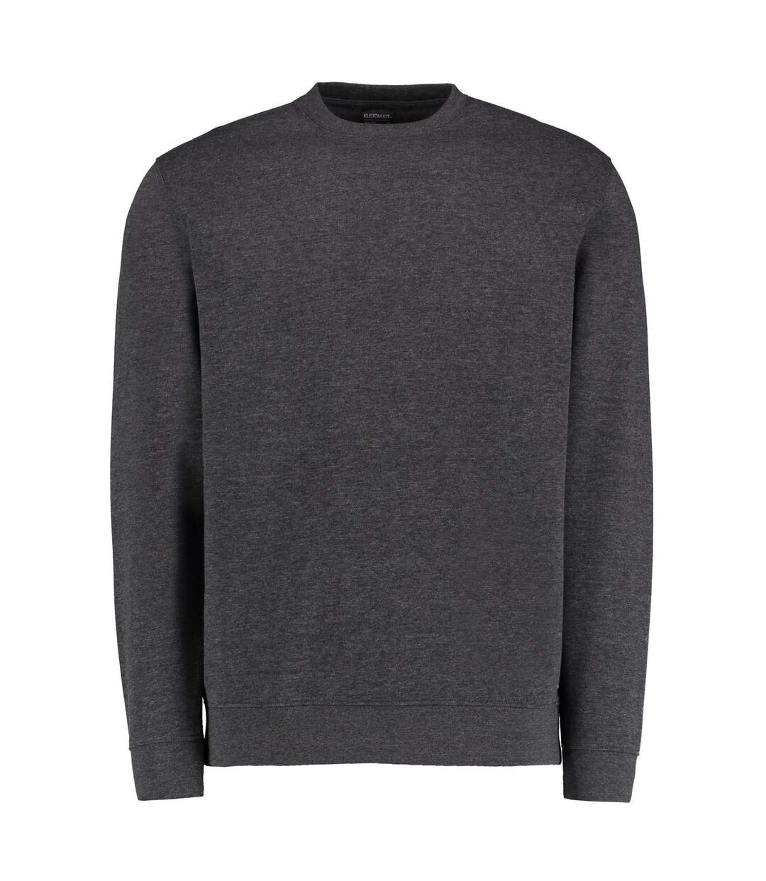 Mens klassic drop shoulder sweatshirt dark grey marl Kustom Kit