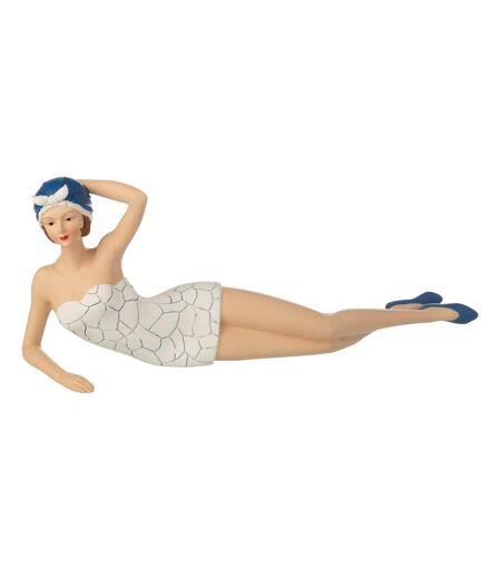 Statuette Femme Maillot de Bain 50cm Blanc