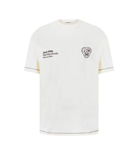 Mens Superior Crew Neck T-shirt Cream Jack Wills