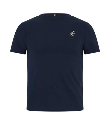 Womens/ladies Script Logo T-shirt Navy Tommy Hilfiger