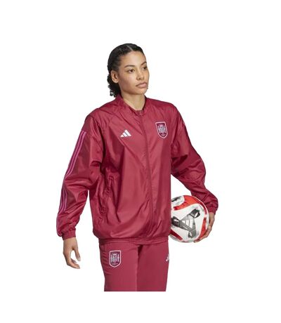 Womens/ladies 2023/24 Pre Match Spain Aeroready Jacket Red Adidas