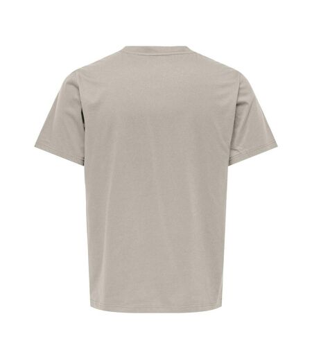 T-shirt beige homme only & sons jeff - l