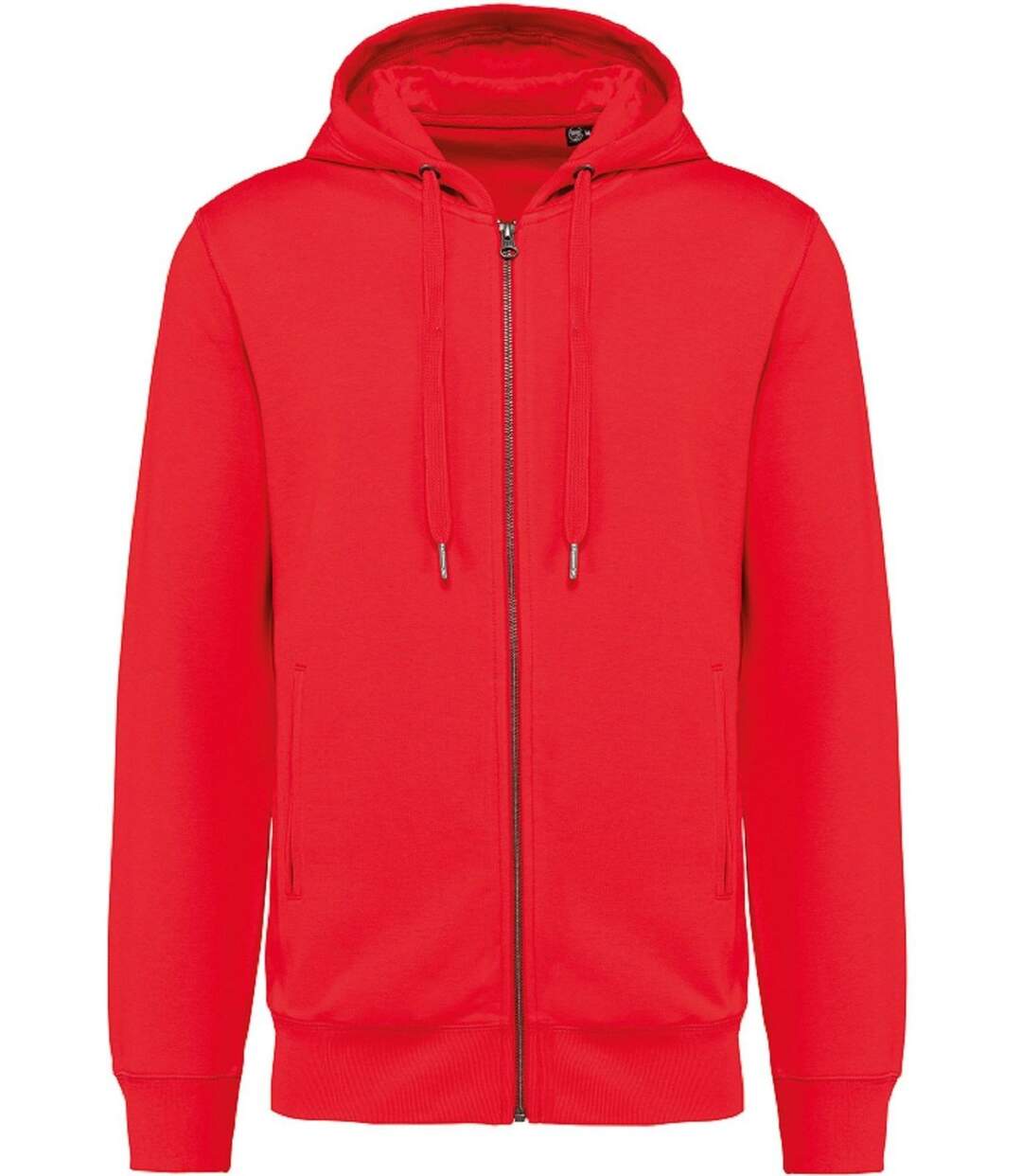 Sweat shirt zippé à capuche coton bio - Mixte - K4008 - rouge