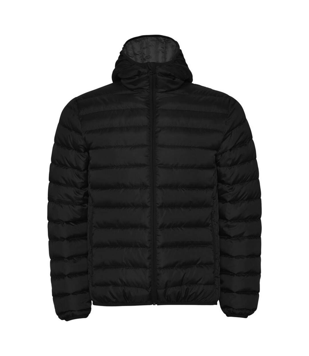 Mens Norway Quilted Insulated Jacket Solid Black Roly-1