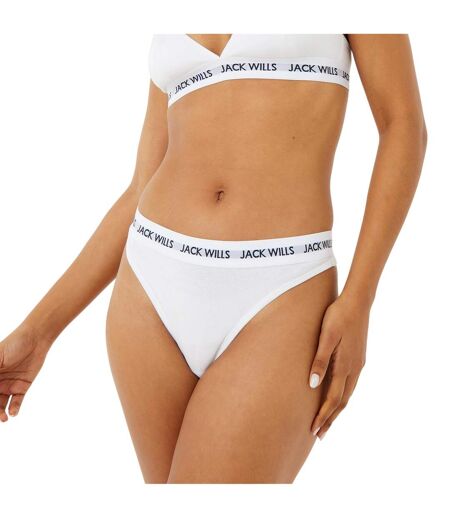 Lot De 3  Strings Motif/style Logo Deptford Femme Blanc Gris Noir Jack Wills