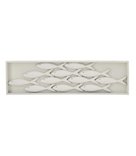 Déco Murale Poisson Javier 81cm Blanc