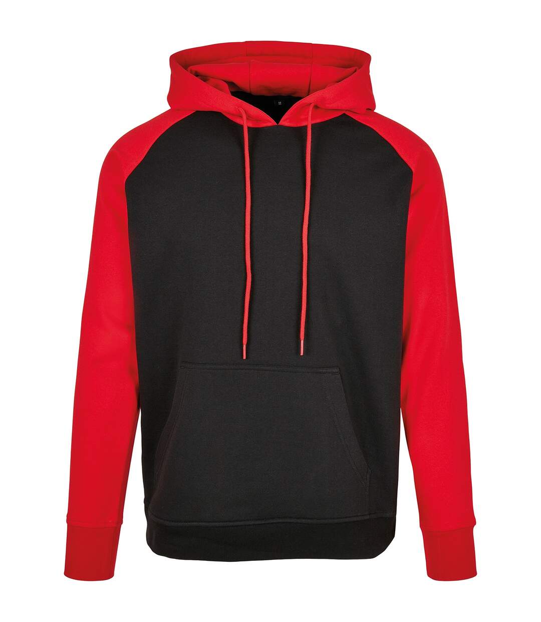 Sweat à capuche basic homme noir / rouge Build Your Brand-1