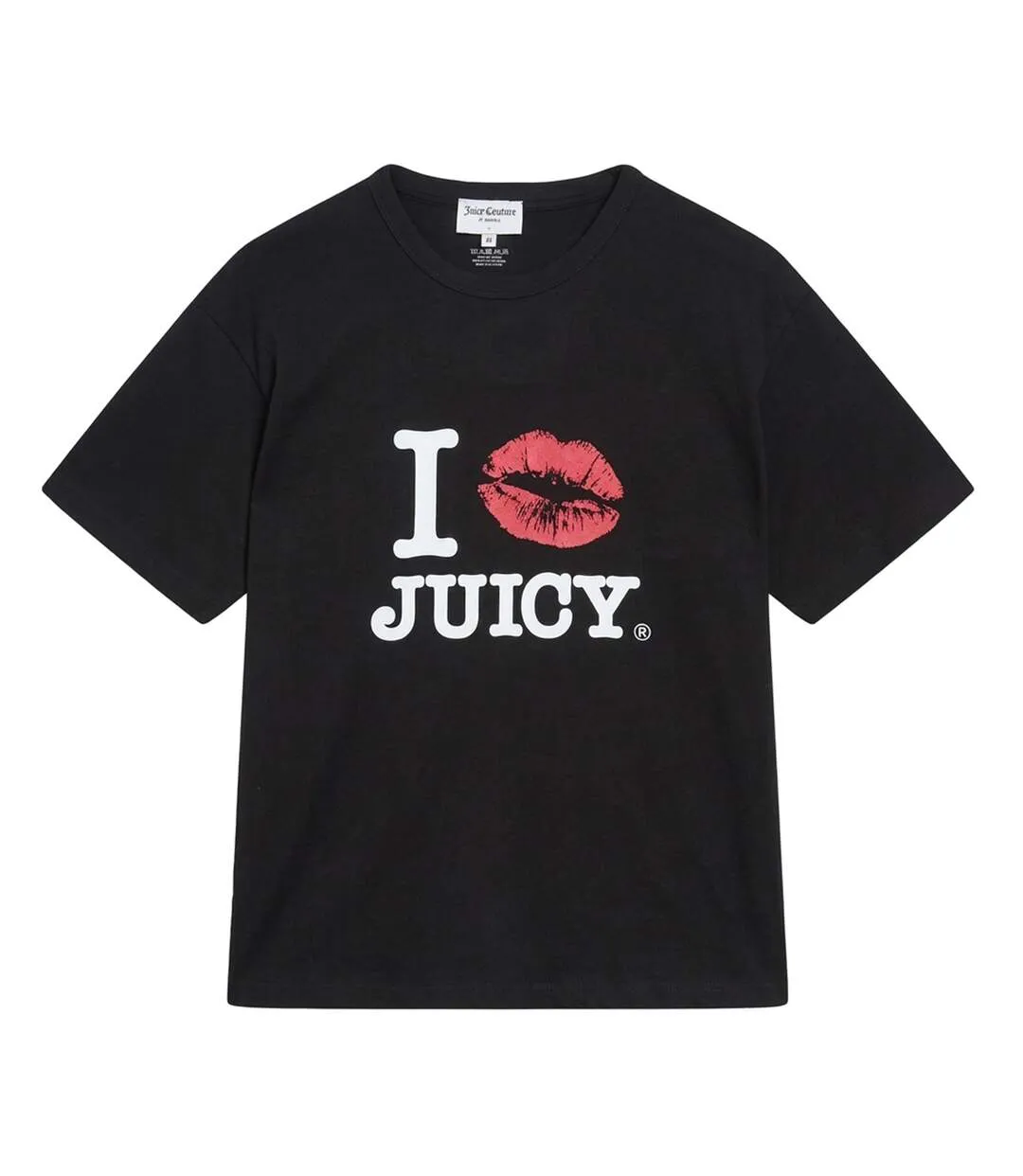 T-shirt Motif/style Ringer Kiss Juicy Femme Noir Juicy Couture-2
