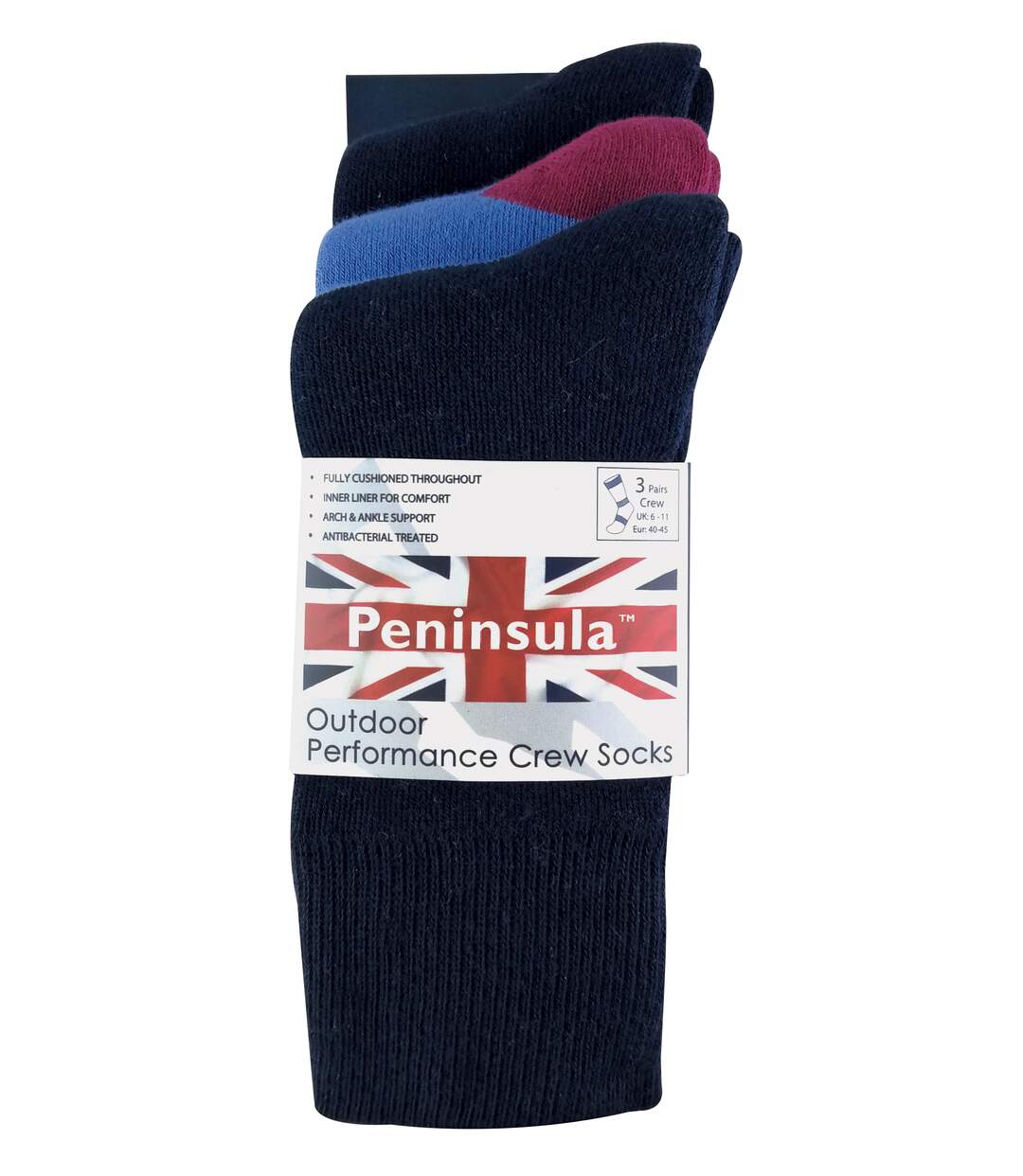 3 Paires Chaussettes Homme Randonnée Anti Ampoules