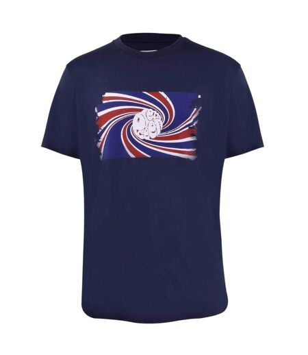 T-shirt Motif/style Tourbillon Homme Bleu Marine Pretty Green