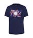 T-shirt Motif/style Tourbillon Homme Bleu Marine Pretty Green-1