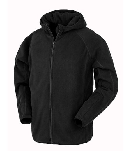 Veste à capuche micropolaire recyclée - Homme - R906X - noir