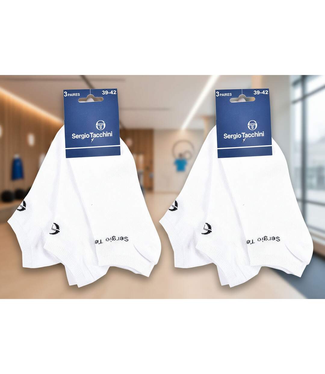 Sergio Tacchini Pack Chaussettes courtes Femme Sneaker  Lot de 6-5