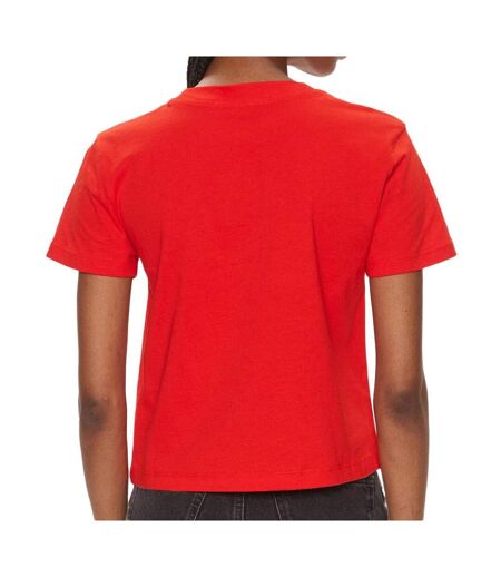 T-shirt Rouge Femme Calvin Klein Jeans Monologo Baby - M