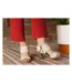 Womens/ladies Majorca Cut Out Leather Sandals Natural White Toms-1