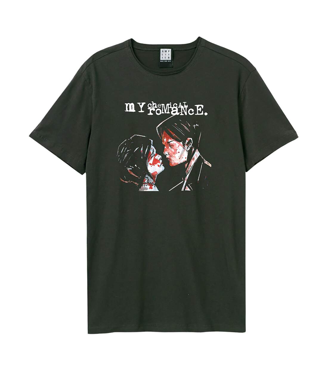 Unisex adult three cheers my chemical romance t-shirt charcoal Amplified-1