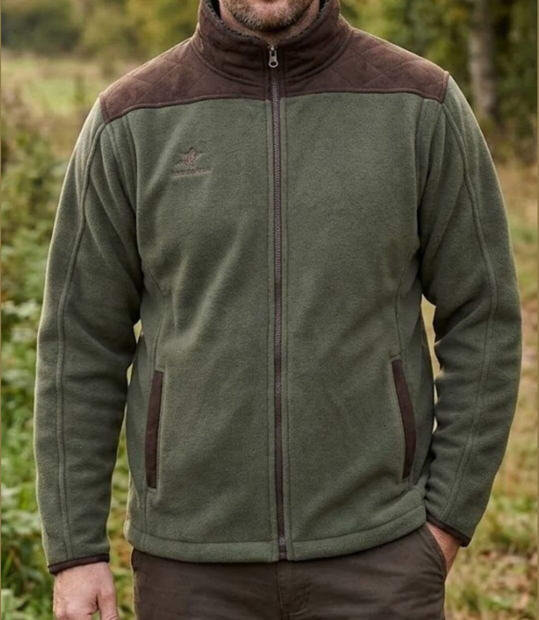 WINCHESTER JULIUS1 — Veste polaire vert : isolation sherpa et finitions suédine-1