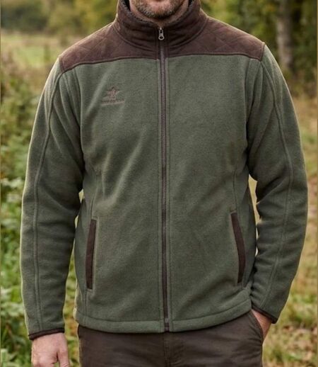 WINCHESTER JULIUS1 — Veste polaire vert : isolation sherpa et finitions suédine