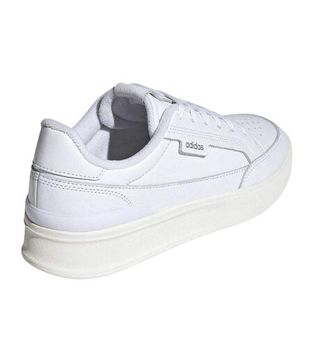 Womens/ladies Aspyre Perforated Leather Running Shoes White Silver Adidas