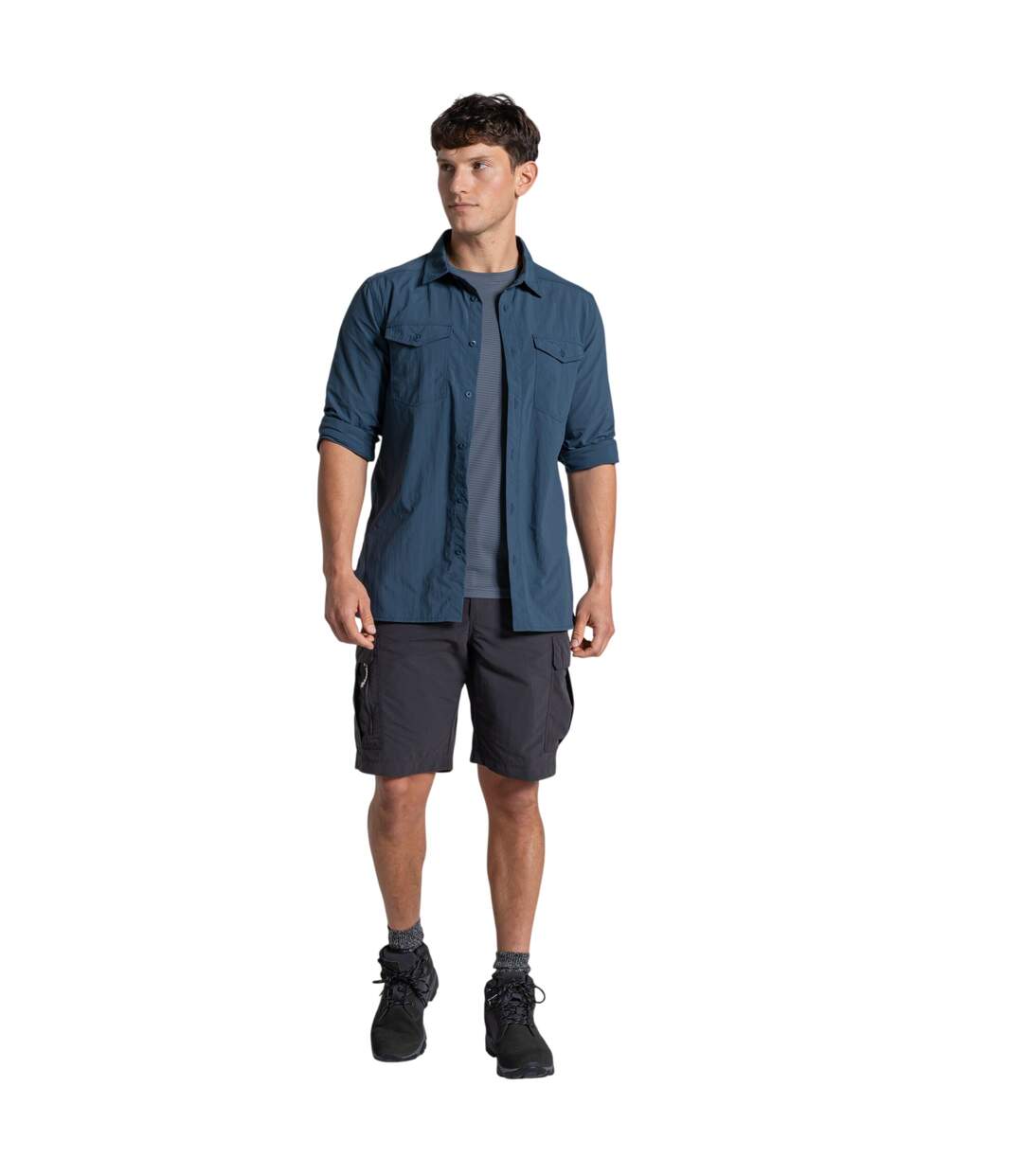 Mens Loukkos Nosilife Shirt Blue Stone Craghoppers-4