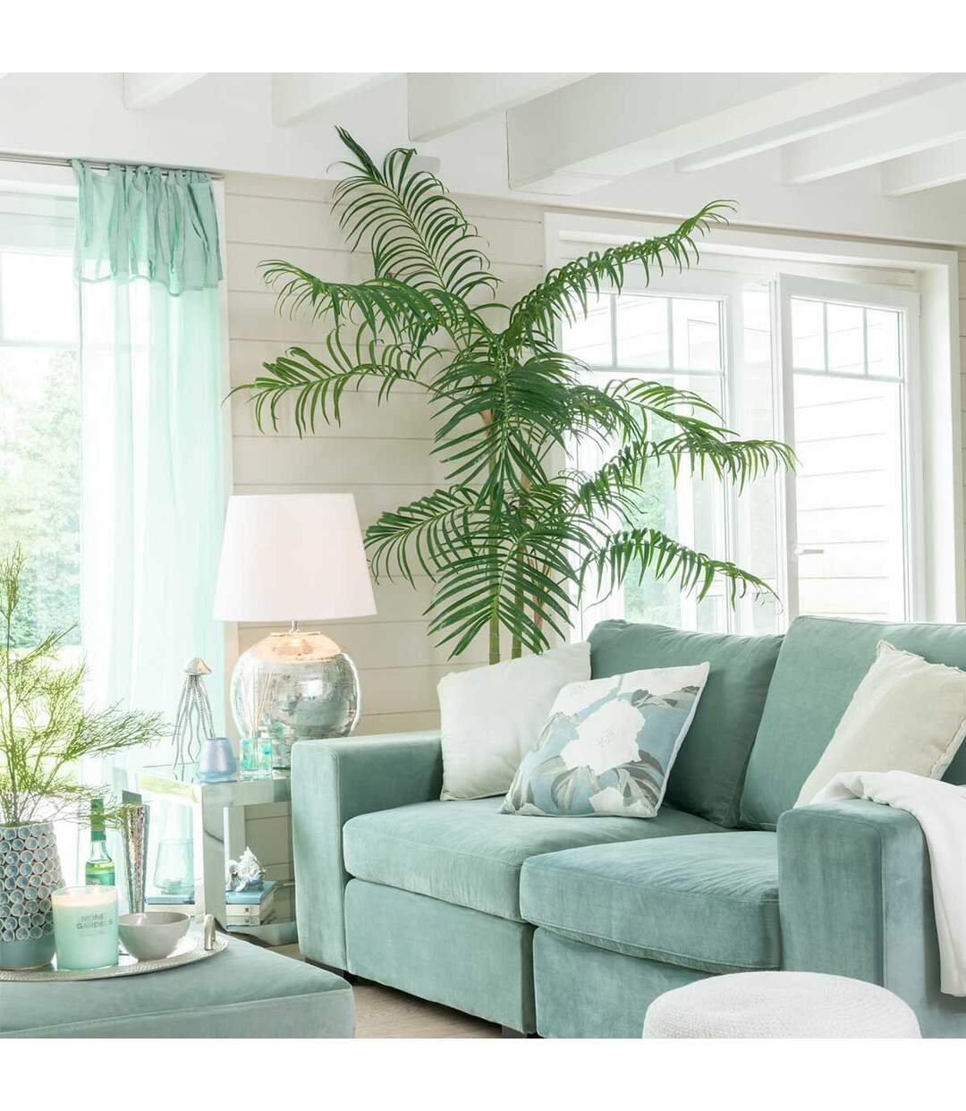 Plante Artificielle Palmier Bambou 170cm Vert-2
