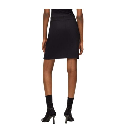 Mini Jupe Style Uni Rovani Femme Noir Hugo Boss