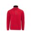 Mens Quarter Zip Fleece Jacket Red Donnay-1